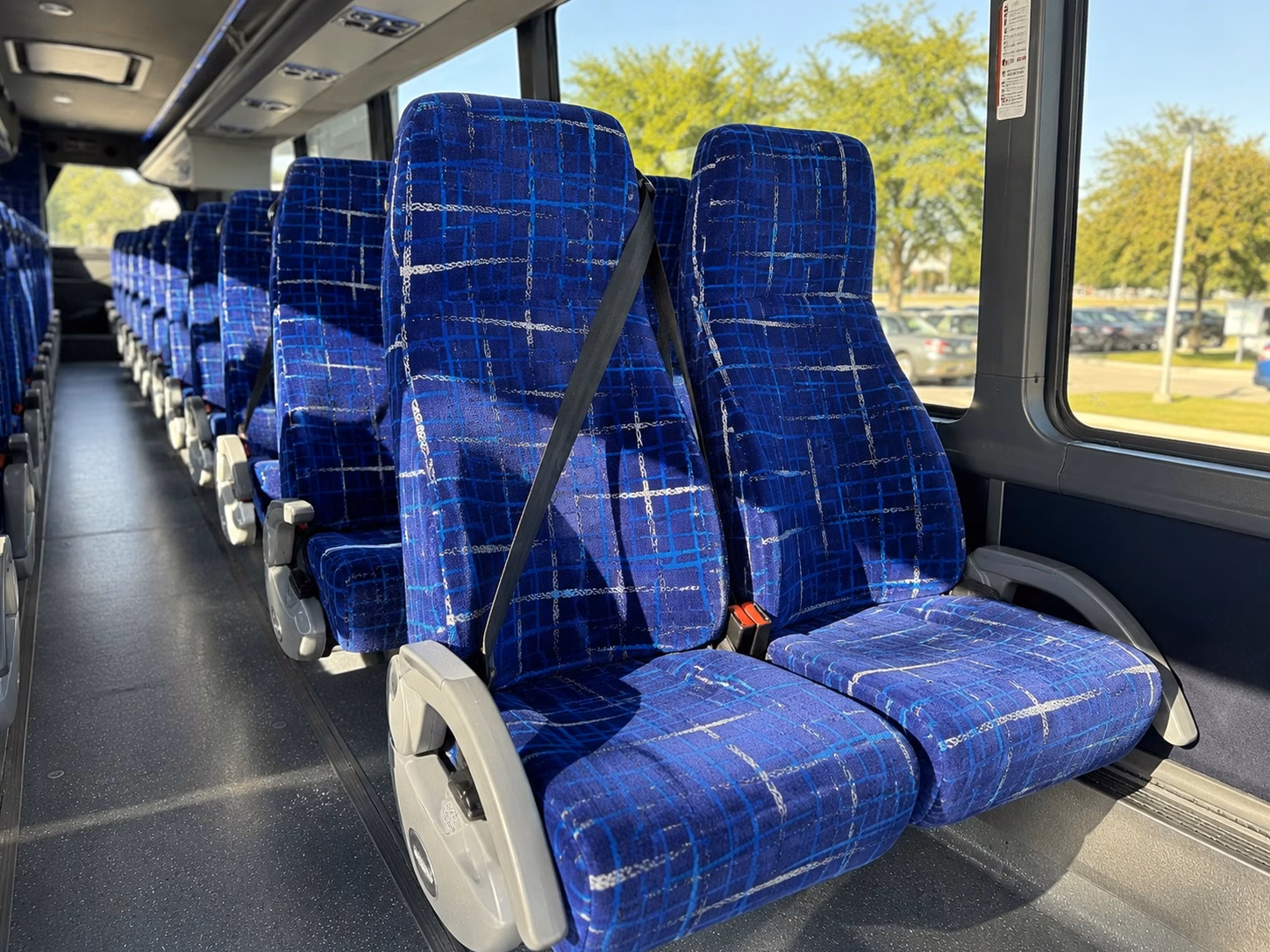 56 passenger charter bus interior
